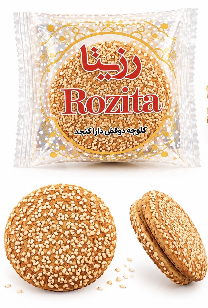 کلوچه دوقلوی کنجدی رزیتا