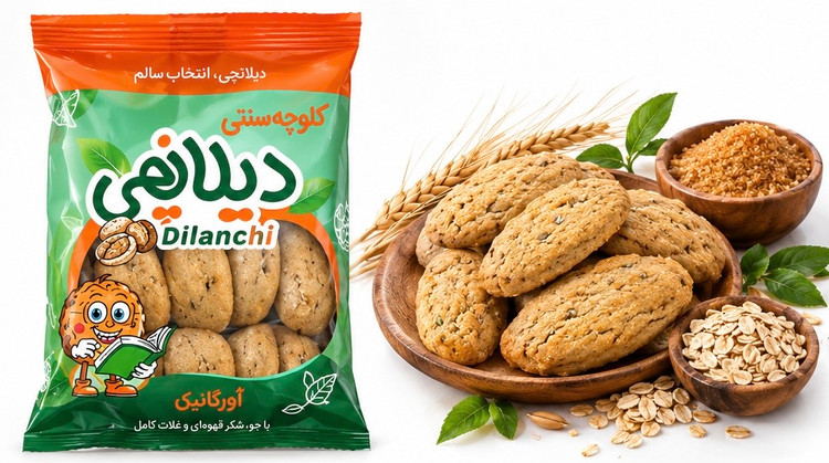 کلوچه سنتی با ارد جو دیلانچی ۳۵۰گرمی سلامت محور